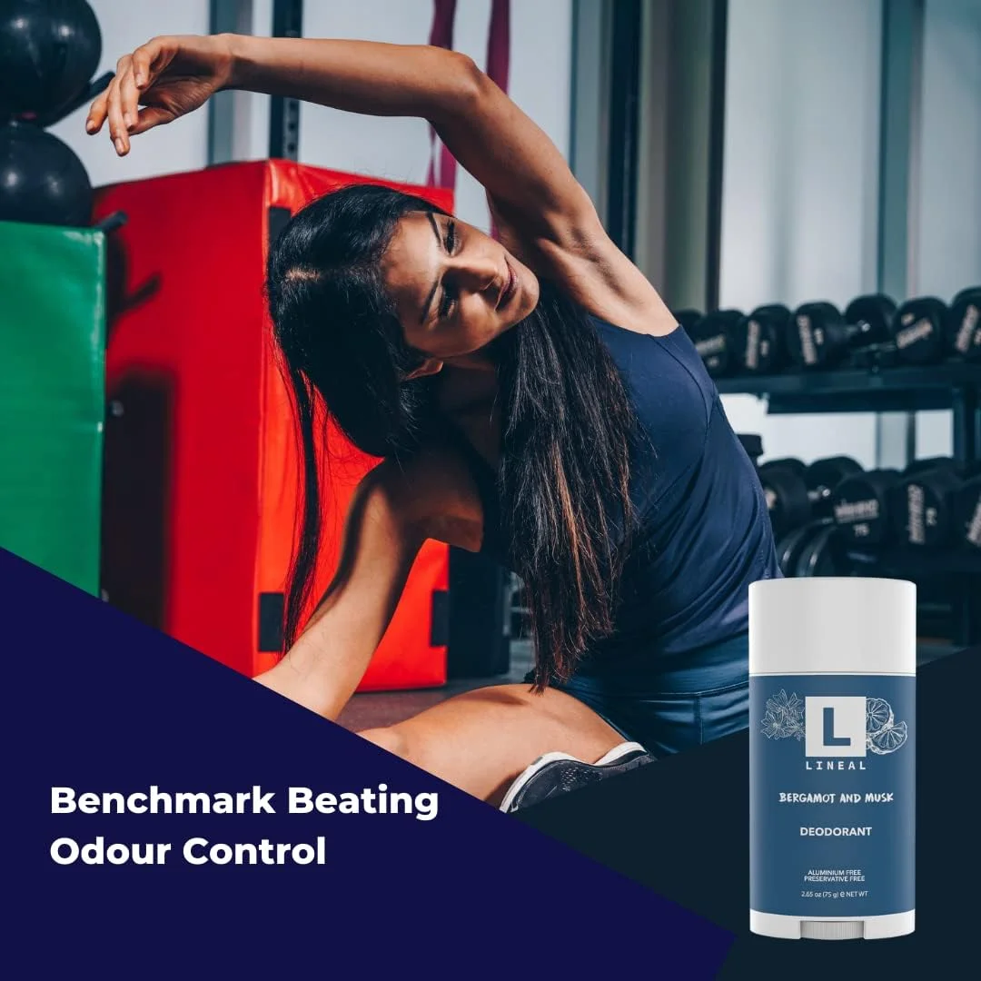 دئودورانت Lineal | دئودورانت استیکی طبیعی برای آقایان و بانوان | بدون آلومینیوم | برای زیر بغل و بدن | ترنج و مشک دئودورانت Lineal | دئودورانت استیکی طبیعی برای آقایان و بانوان | بدون آلومینیوم | برای زیر بغل و بدن | ترنج و مشک
