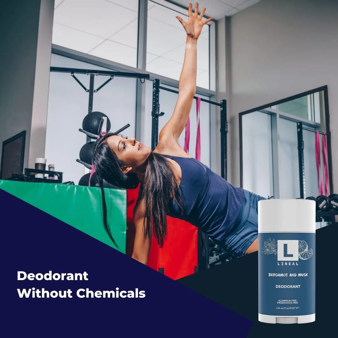 دئودورانت Lineal | دئودورانت استیکی طبیعی برای آقایان و بانوان | بدون آلومینیوم | برای زیر بغل و بدن | ترنج و مشک دئودورانت Lineal | دئودورانت استیکی طبیعی برای آقایان و بانوان | بدون آلومینیوم | برای زیر بغل و بدن | ترنج و مشک