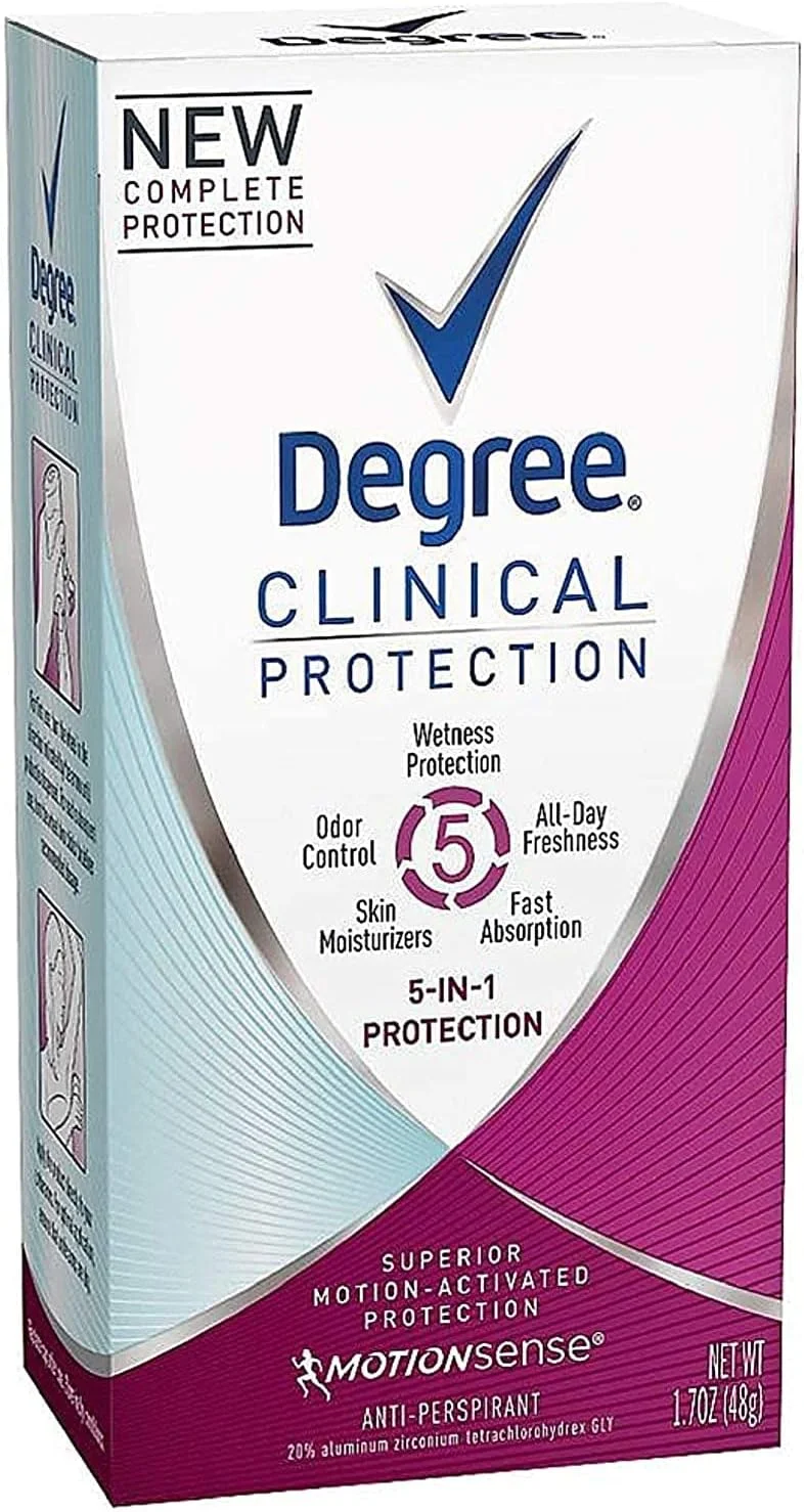 Degree Clinical Protection 5-in-1 Antiperspirant 1.70 oz (5 Pack)