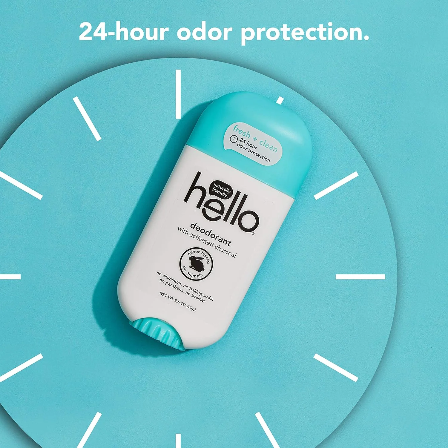 دئودورانت زغال فعال تمیز و تازه Hello برای زنان و مردان - بدون آلومینیوم، بدون جوش شیرین، پارابن یا سولفات، محافظت 24 ساعته، 3 عدد دئودورانت زغال فعال تمیز و تازه Hello برای زنان و مردان - بدون آلومینیوم، بدون جوش شیرین، پارابن یا سولفات، محافظت 24 ساعته، 3 عدد