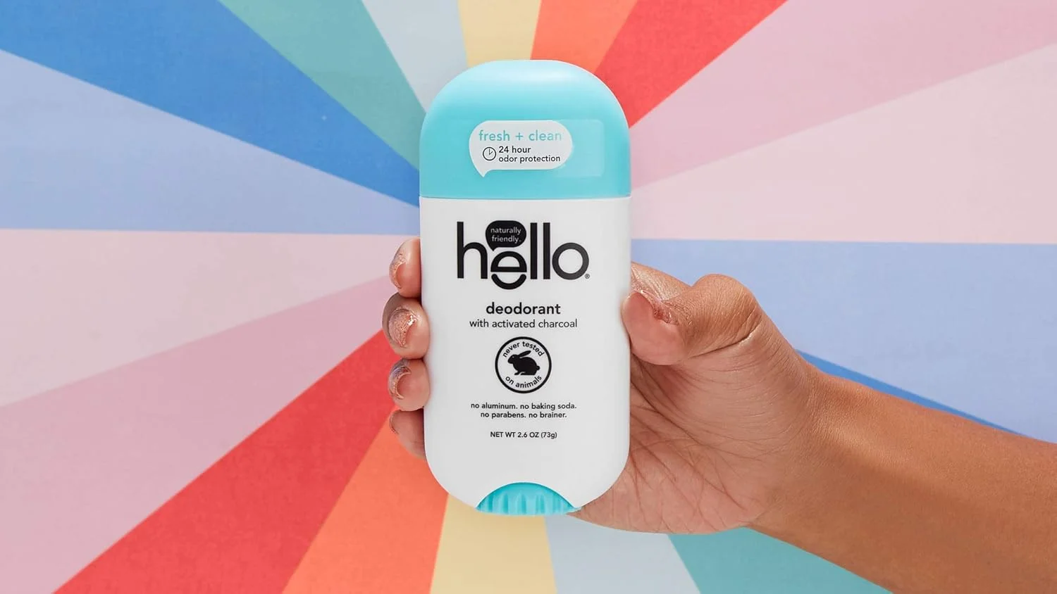 دئودورانت زغال فعال تمیز و تازه Hello برای زنان و مردان - بدون آلومینیوم، بدون جوش شیرین، پارابن یا سولفات، محافظت 24 ساعته، 3 عدد دئودورانت زغال فعال تمیز و تازه Hello برای زنان و مردان - بدون آلومینیوم، بدون جوش شیرین، پارابن یا سولفات، محافظت 24 ساعته، 3 عدد