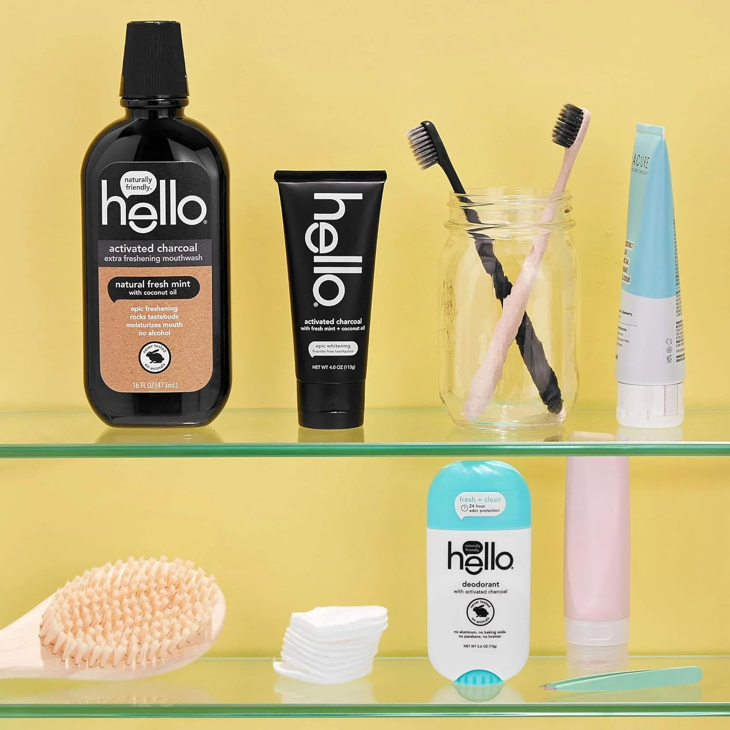 دئودورانت زغال فعال تمیز و تازه Hello برای زنان و مردان - بدون آلومینیوم، بدون جوش شیرین، پارابن یا سولفات، محافظت 24 ساعته، 3 عدد دئودورانت زغال فعال تمیز و تازه Hello برای زنان و مردان - بدون آلومینیوم، بدون جوش شیرین، پارابن یا سولفات، محافظت 24 ساعته، 3 عدد