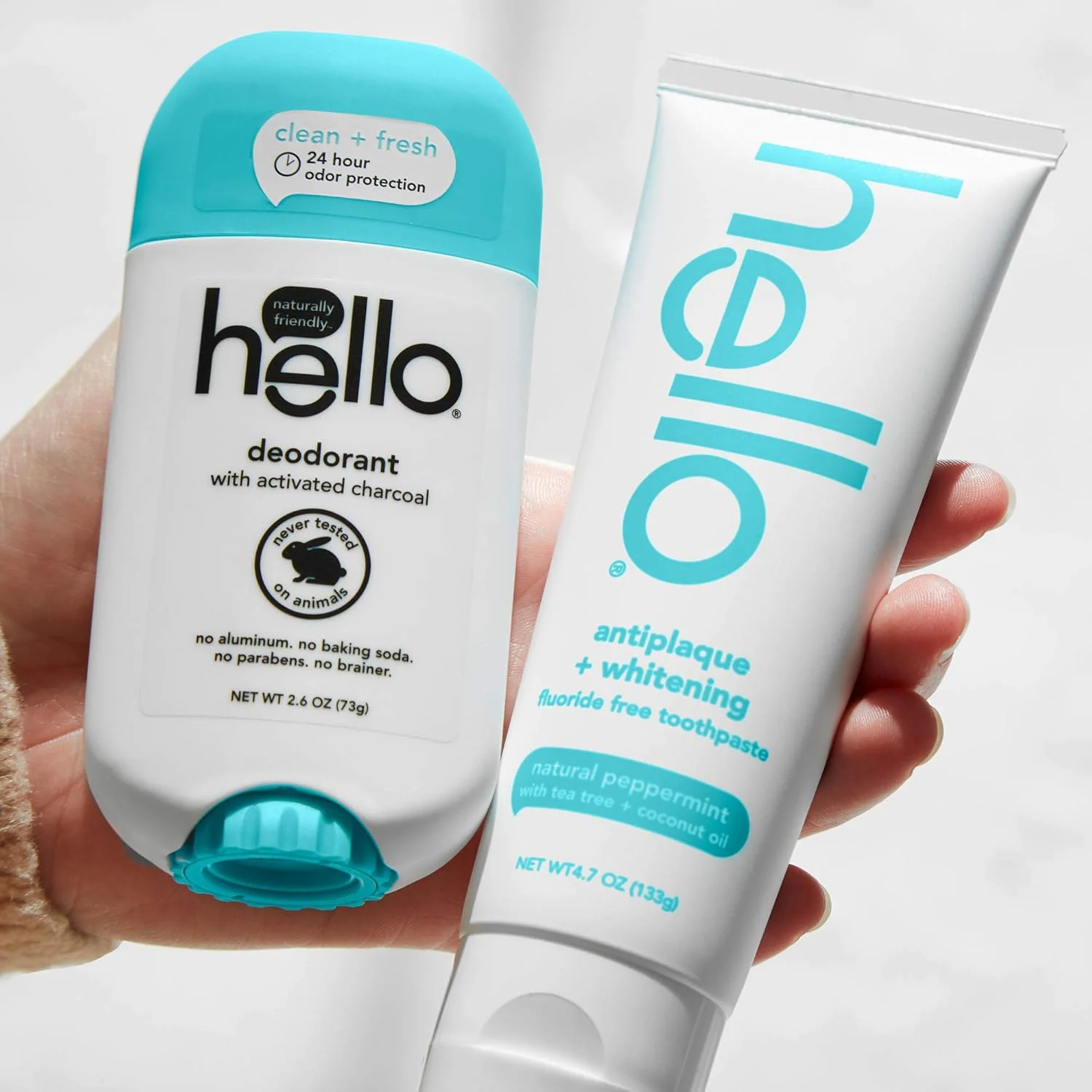 دئودورانت زغال فعال تمیز و تازه Hello برای زنان و مردان - بدون آلومینیوم، بدون جوش شیرین، پارابن یا سولفات، محافظت 24 ساعته، 3 عدد دئودورانت زغال فعال تمیز و تازه Hello برای زنان و مردان - بدون آلومینیوم، بدون جوش شیرین، پارابن یا سولفات، محافظت 24 ساعته، 3 عدد