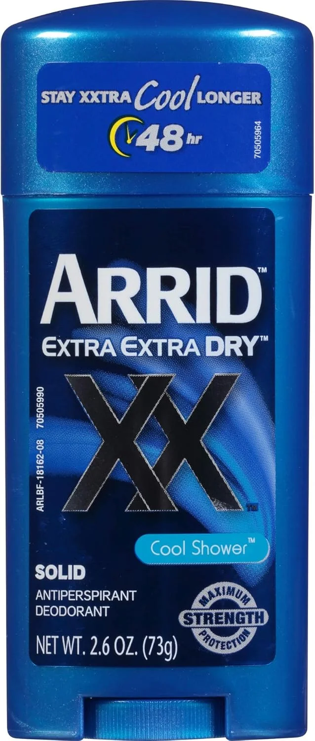 Arrid XX Extra Extra Dry Solid Antiperspirant Deodorant, Cool Shower, 2.6 oz, Pack of 6 Arrid XX Extra Extra Dry Solid Antiperspirant Deodorant, Cool Shower, 2.6 oz, Pack of 6
