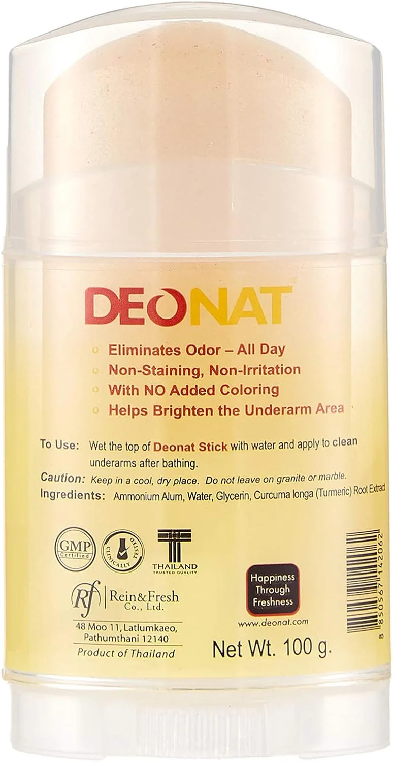 استیک دئودورانت مینرال زردچوبه Deonat 100 گرم - ضد باکتری - بدون مواد نگهدارنده - بدون آلومینیوم کلروهیدرات استیک دئودورانت مینرال زردچوبه Deonat 100 گرم - ضد باکتری - بدون مواد نگهدارنده - بدون آلومینیوم کلروهیدرات