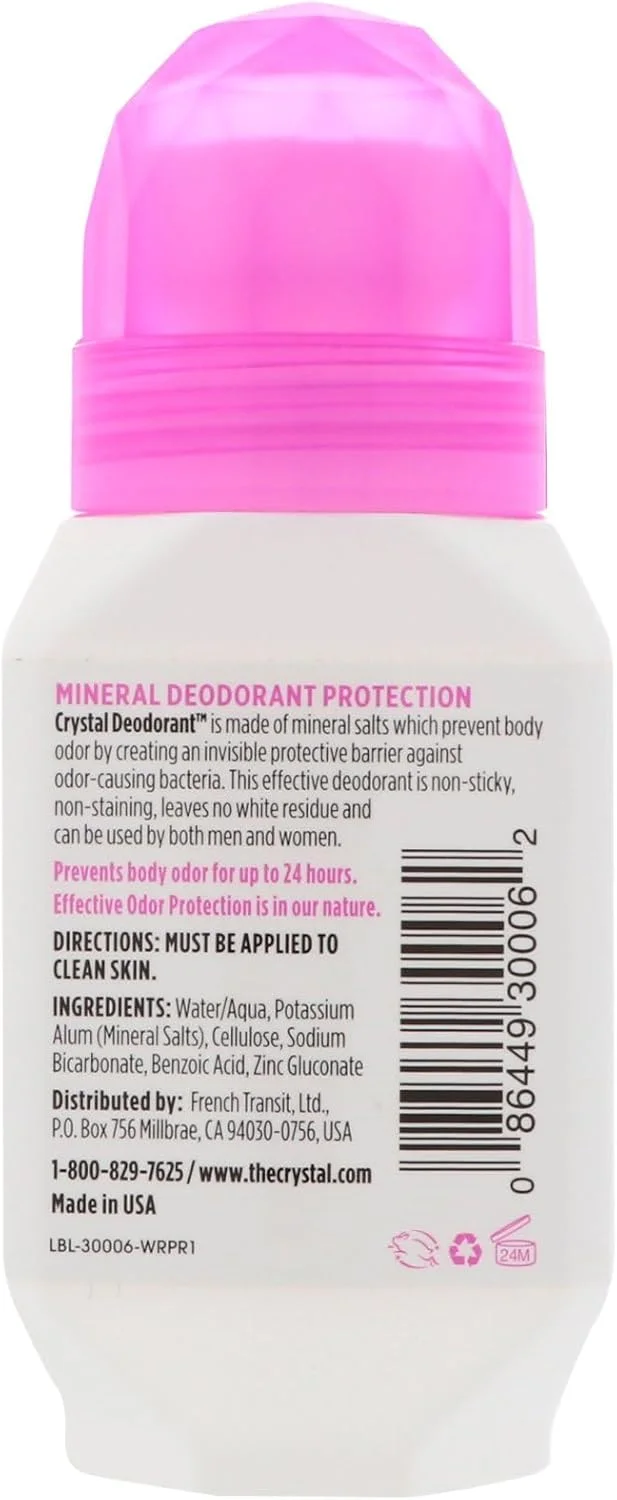 Crystal Essence All Natural Body Deodorant Roll-On 2.25 fl.oz pack of 4 Crystal Essence All Natural Body Deodorant Roll-On 2.25 fl.oz pack of 4