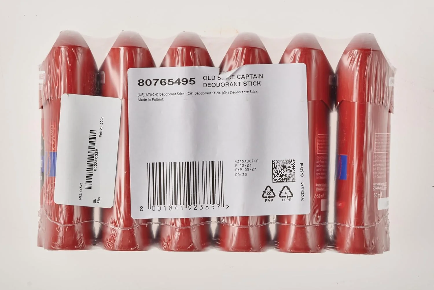 استیک دئودورانت مردانه اولد اسپایس Captain، 6 عدد 50 میلی لیتری، طراوت 24/7 با استفاده روزانه، رایحه ماندگار با کیفیت عطر، محافظت در برابر بو، بدون نمک آلومینیوم، نامرئی روی لباس های سیاه و سفید استیک دئودورانت مردانه اولد اسپایس Captain، 6 عدد 50 میلی لیتری، طراوت 24/7 با استفاده روزانه، رایحه ماندگار با کیفیت عطر، محافظت در برابر بو، بدون نمک آلومینیوم، نامرئی روی لباس های سیاه و سفید