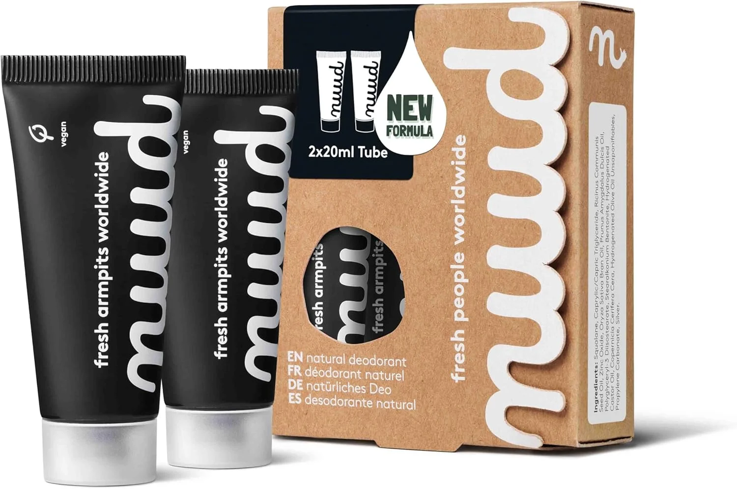 کرم دئودورانت هوشمند NUUD - فرمول جدید - دئودورانت کرمی وگان طبیعی ضد بوی عرق - لوازم آرایشی طبیعی بدون آلومینیوم، الکل، مواد شیمیایی و تست حیوانی - ماندگاری 20 هفته (40 میلی لیتر)