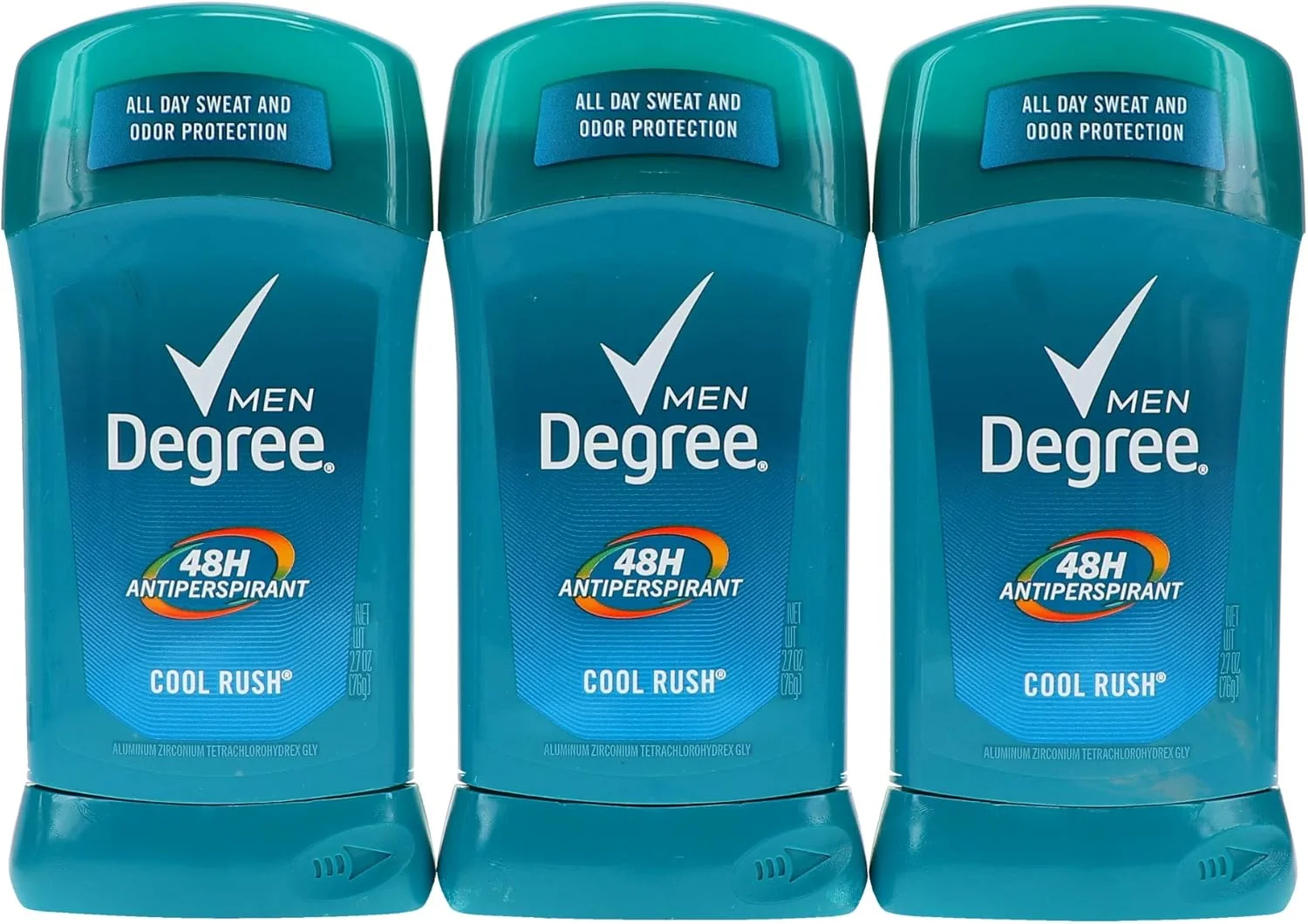 دئودورانت مردانه Degree مدل Cool Rush، حجم 76 گرم (بسته 3 عددی) (بسته بندی ممکن است متفاوت باشد)