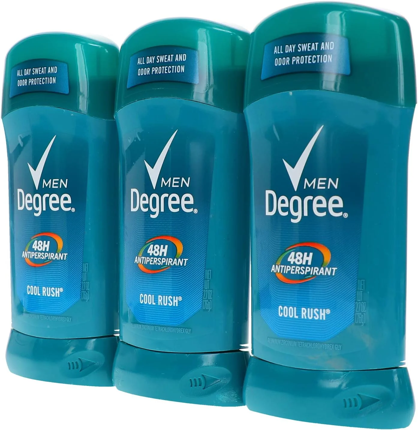 دئودورانت مردانه Degree مدل Cool Rush، حجم 76 گرم (بسته 3 عددی) (بسته بندی ممکن است متفاوت باشد)