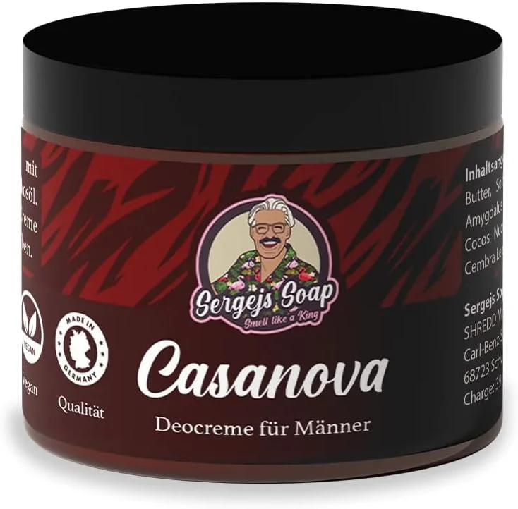 کرم دئودورانت سرگیس سوپ - کازانووا | کرم دئودورانت موثر | 100% مواد طبیعی | حاوی شی باتر مغذی | لوازم آرایشی طبیعی | مراقبت از زیر بغل شما | بدون عرق | فاقد سیلیکون