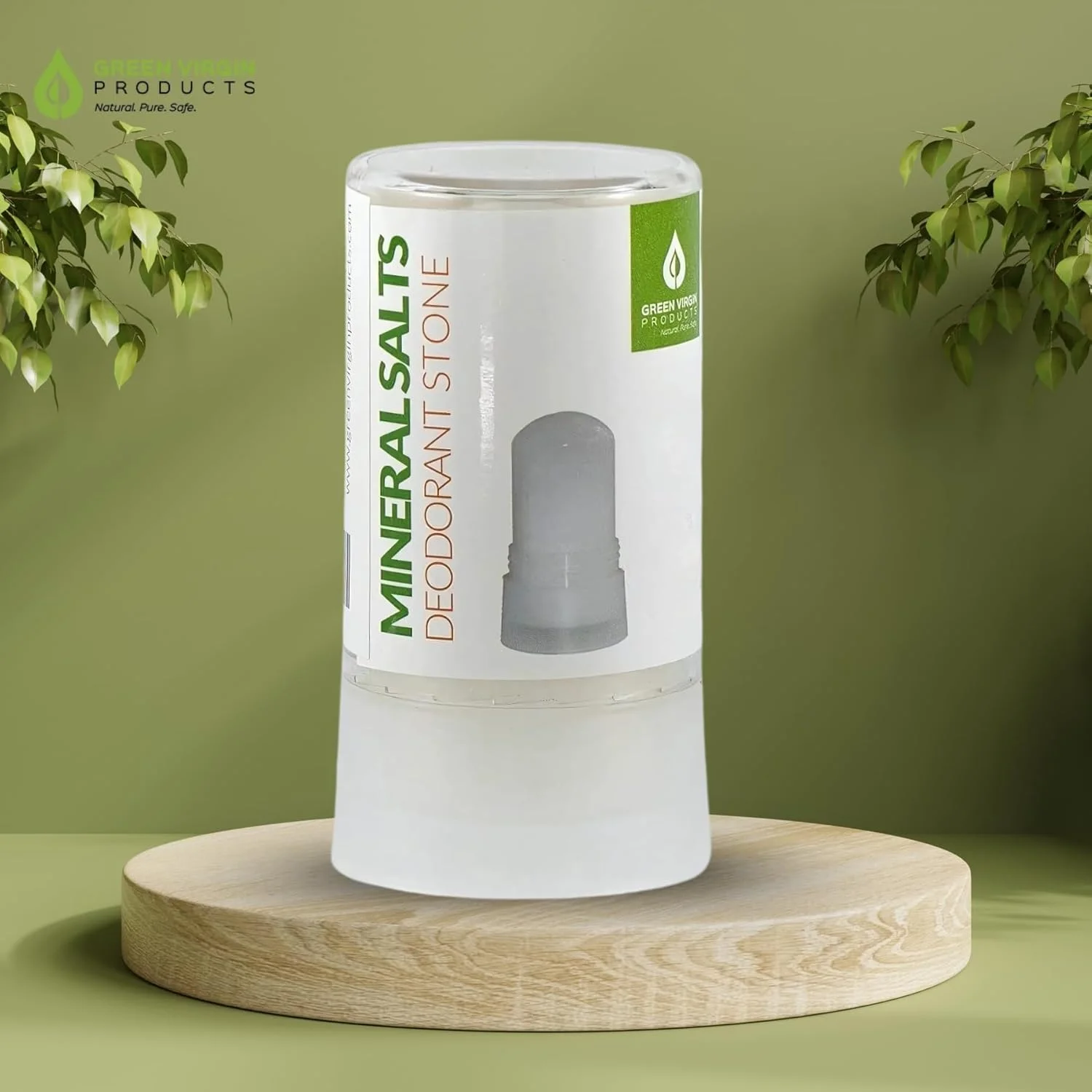 محصولات گرین ویرجین، سنگ دئودورانت نمک معدنی 100% خالص و کاملا طبیعی