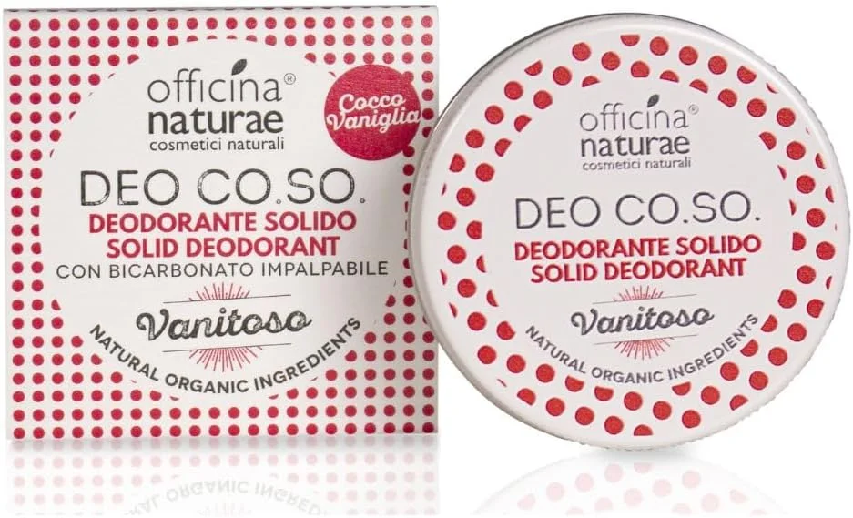 دئودورانت جامد نارگیل و وانیل Officina Naturae Deo Co. So. Vain بدون پلاستیک و حاوی بی کربنات 50 میلی لیتر