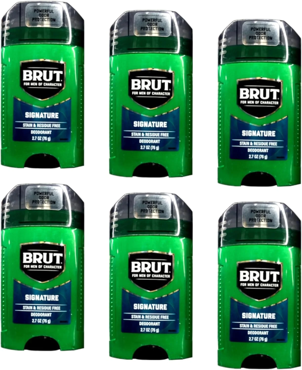 Brut Deodorant 2.25oz Oval Solid Classic Scent (6 Pack)