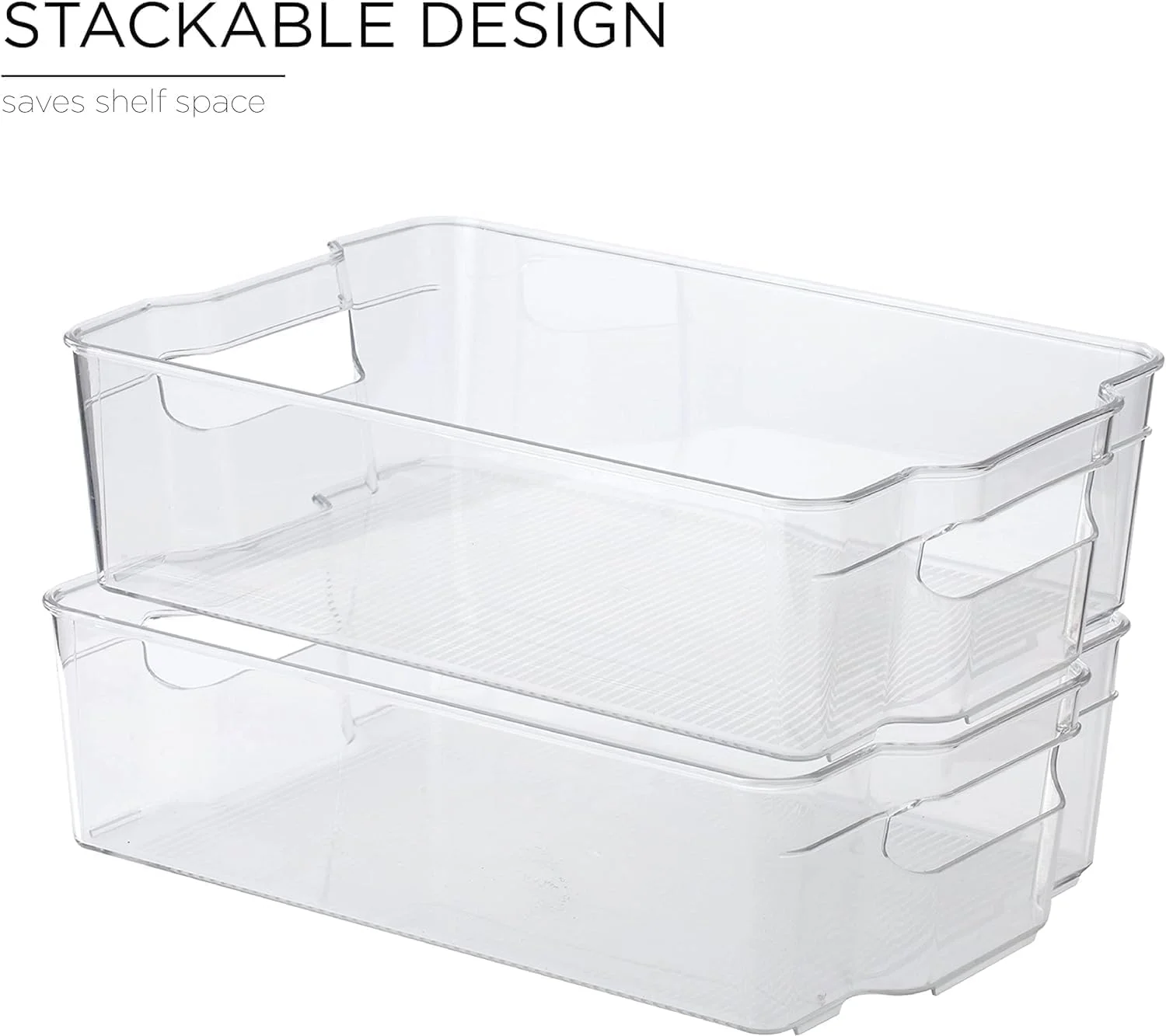 بسته 4 عددی ظروف نگهداری شفاف و قابل چیدن SKY-TOUCH، جعبه های سازمان دهنده با دسته برای سازماندهی آشپزخانه، ایده آل برای آشپزخانه، یخچال، قفسه ها، کابینت، فاقد BPA بسته 4 عددی ظروف نگهداری شفاف و قابل چیدن SKY-TOUCH، جعبه های سازمان دهنده با دسته برای سازماندهی آشپزخانه، ایده آل برای آشپزخانه، یخچال، قفسه ها، کابینت، فاقد BPA