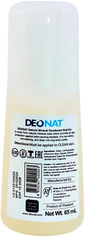 Deonat Natural Mineral Deodorant Roll-On 65ml Deonat Natural Mineral Deodorant Roll-On 65ml