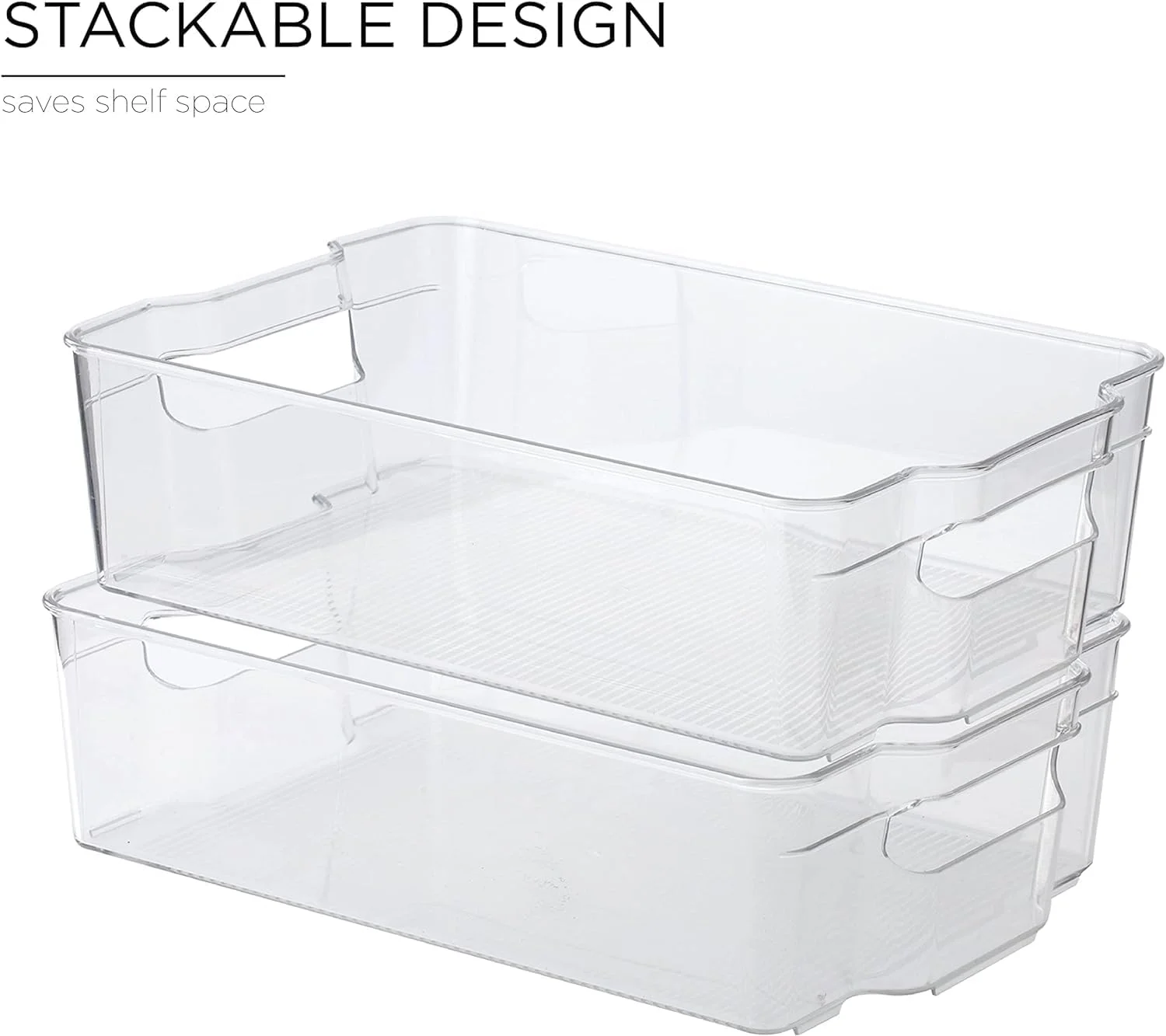 SKY-TOUCH 8PCS Clear Stackable Pantry Organizers and Storage Bins, Plastic Containers Boxes with Handle for Kitchen, Fridge, Shelves Cupboard, Fridge, Kitchen, BPA Free SKY-TOUCH 8PCS Clear Stackable Pantry Organizers and Storage Bins, Plastic Containers Boxes with Handle for Kitchen, Fridge, Shelves Cupboard, Fridge, Kitchen, BPA Free