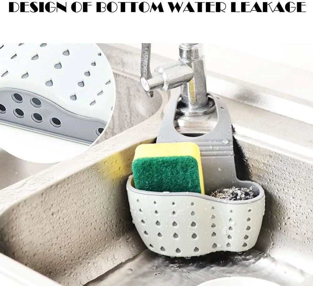 SKY-TOUCH Kitchen Sink Shelf, Sink Storage Basket, Soap Sponge Drain Rack Holder for Sponges Soaps and Cleaning Brushes Sink Accessories SKY-TOUCH Kitchen Sink Shelf, Sink Storage Basket, Soap Sponge Drain Rack Holder for Sponges Soaps and Cleaning Brushes Sink Accessories
