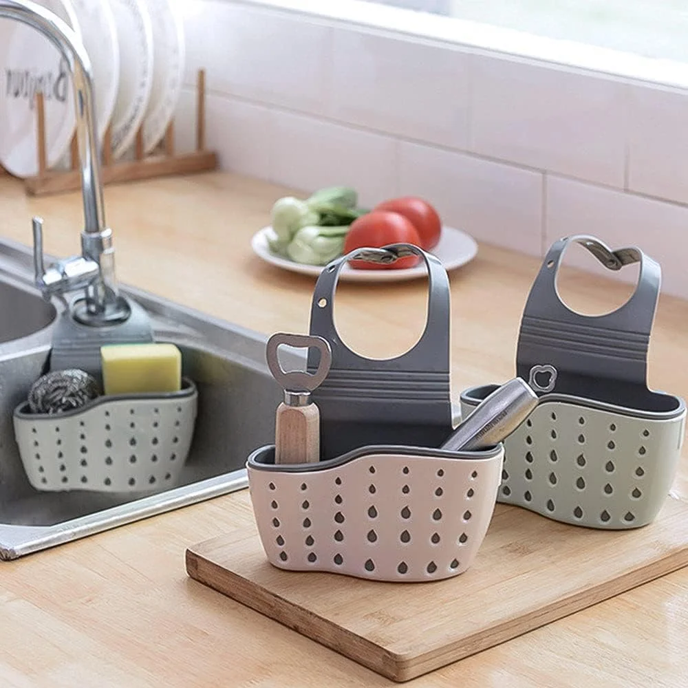 SKY-TOUCH Kitchen Sink Shelf, Sink Storage Basket, Soap Sponge Drain Rack Holder for Sponges Soaps and Cleaning Brushes Sink Accessories SKY-TOUCH Kitchen Sink Shelf, Sink Storage Basket, Soap Sponge Drain Rack Holder for Sponges Soaps and Cleaning Brushes Sink Accessories