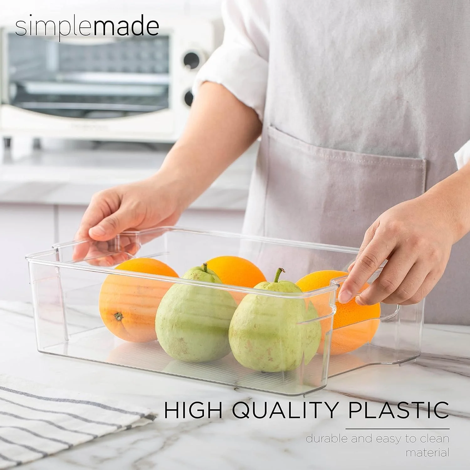 SKY-TOUCH 8PCS Clear Stackable Pantry Organizers and Storage Bins, Plastic Containers Boxes with Handle for Kitchen, Fridge, Shelves Cupboard, Fridge, Kitchen, BPA Free SKY-TOUCH 8PCS Clear Stackable Pantry Organizers and Storage Bins, Plastic Containers Boxes with Handle for Kitchen, Fridge, Shelves Cupboard, Fridge, Kitchen, BPA Free