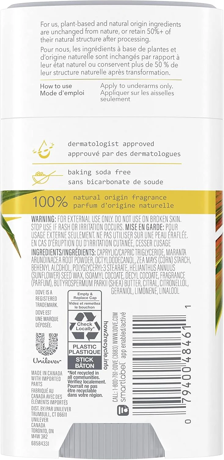 استیک دئودورانت داو Care by Plants برای محافظت طولانی مدت، دئودورانت فاقد آلومینیوم با رایحه علف لیمو، 73 گرم، 3 عدد استیک دئودورانت داو Care by Plants برای محافظت طولانی مدت، دئودورانت فاقد آلومینیوم با رایحه علف لیمو، 73 گرم، 3 عدد