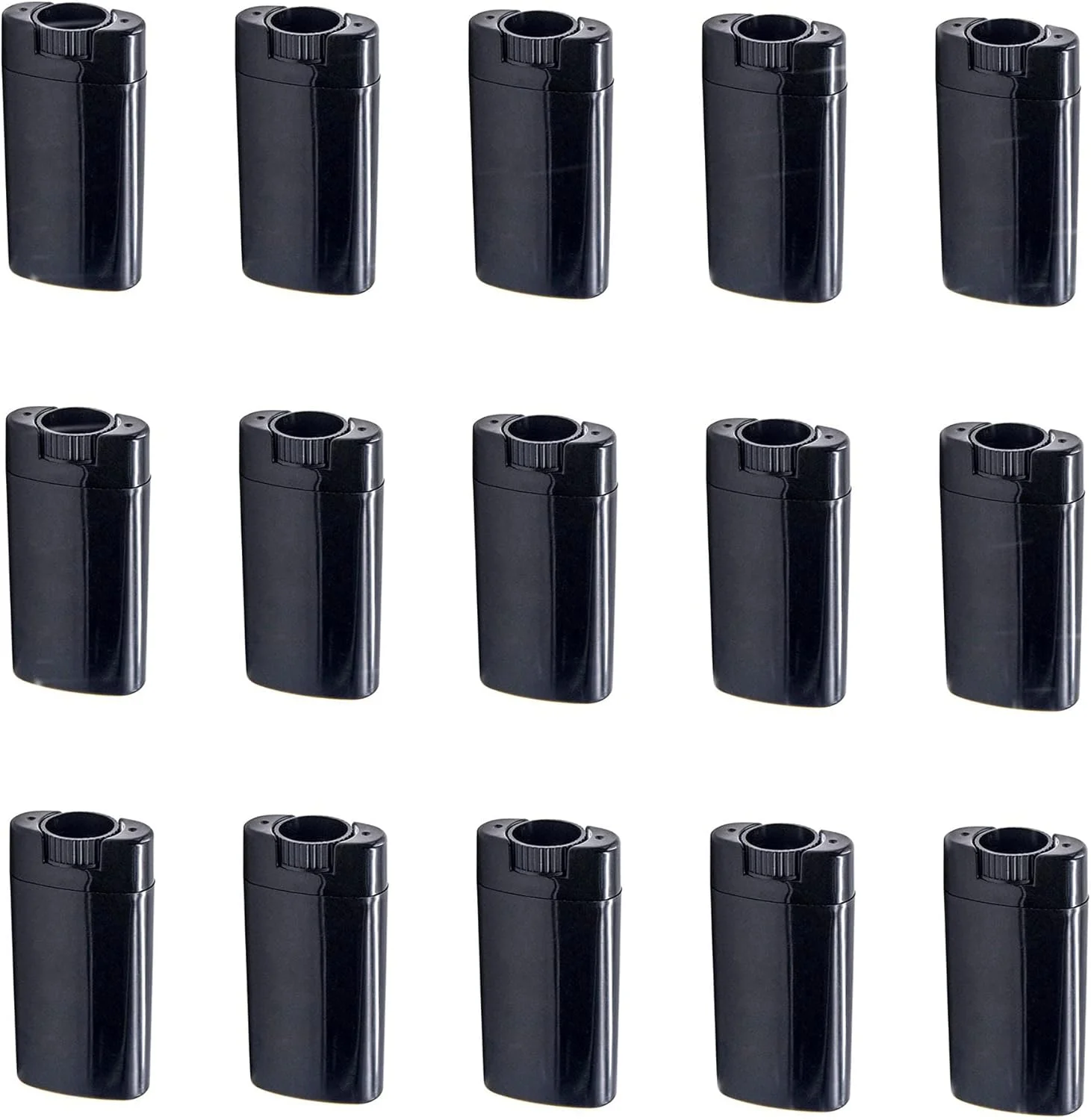 هلثکام 30 عدد ظرف پلاستیکی دئودورانت 15 میلی لیتری 0.5 اونس، لوله های بیضی شکل بالم لب، استیک پرکننده چرخشی، لوله پلاستیکی خالی قابل شارژ برای رژ لب، مداد شمعی، چسب لب، رژ لب DIY، استیک دئودورانت جامد (مشکی)