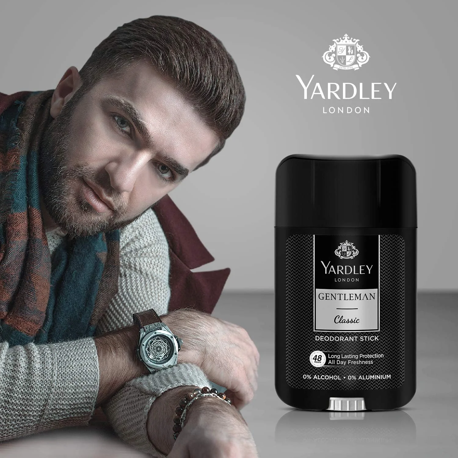 استیک دئودورانت کلاسیک مردانه یاردلی لندن - 50 میلی لیتر رایحه مردانه محافظت 48 ساعته در برابر بو ماندگاری طولانی رایحه (بسته 2 عددی)