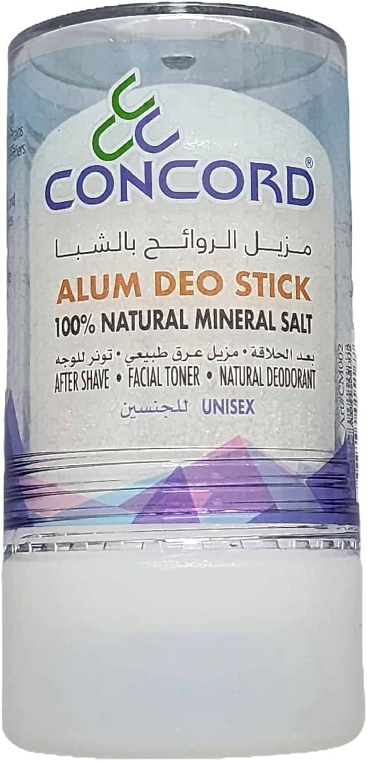 استیک دئودورانت آلومینیوم کانکورد унисекс 60 گرمی - اورجینال - 100% نمک معدنی طبیعی - بعد از اصلاح - تونر صورت - دئودورانت طبیعی
