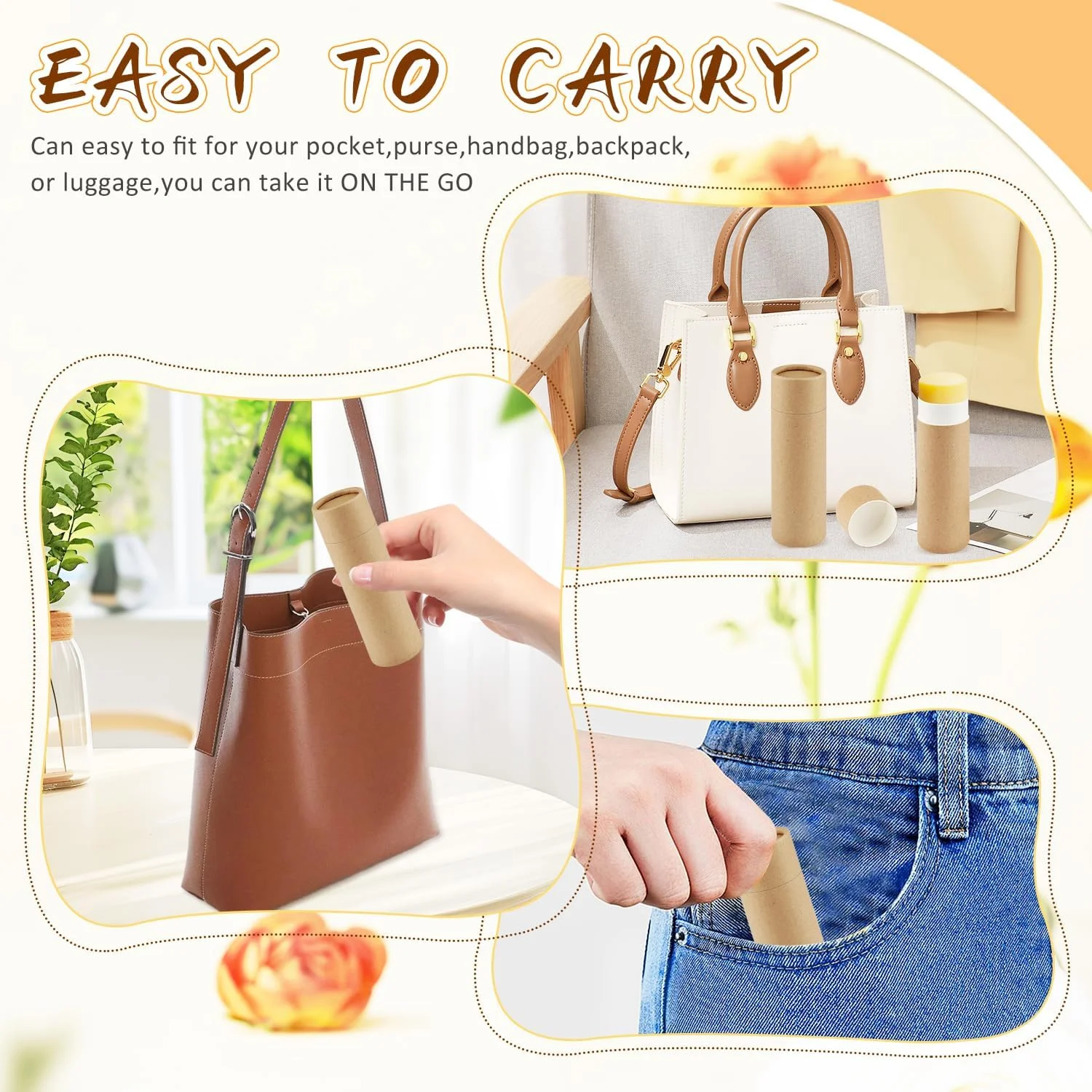 DMuuuDM بسته 10 عددی لوله های مقوایی 2 اونسی دئودورانت، نگهدارنده لوله کاغذی کرافت فشاری خالی، ظرف گرد جامد زیست تخریب پذیر مقوایی برای لوسیون های خانگی DIY، استیک های دئودورانت بدن - قهوه ای