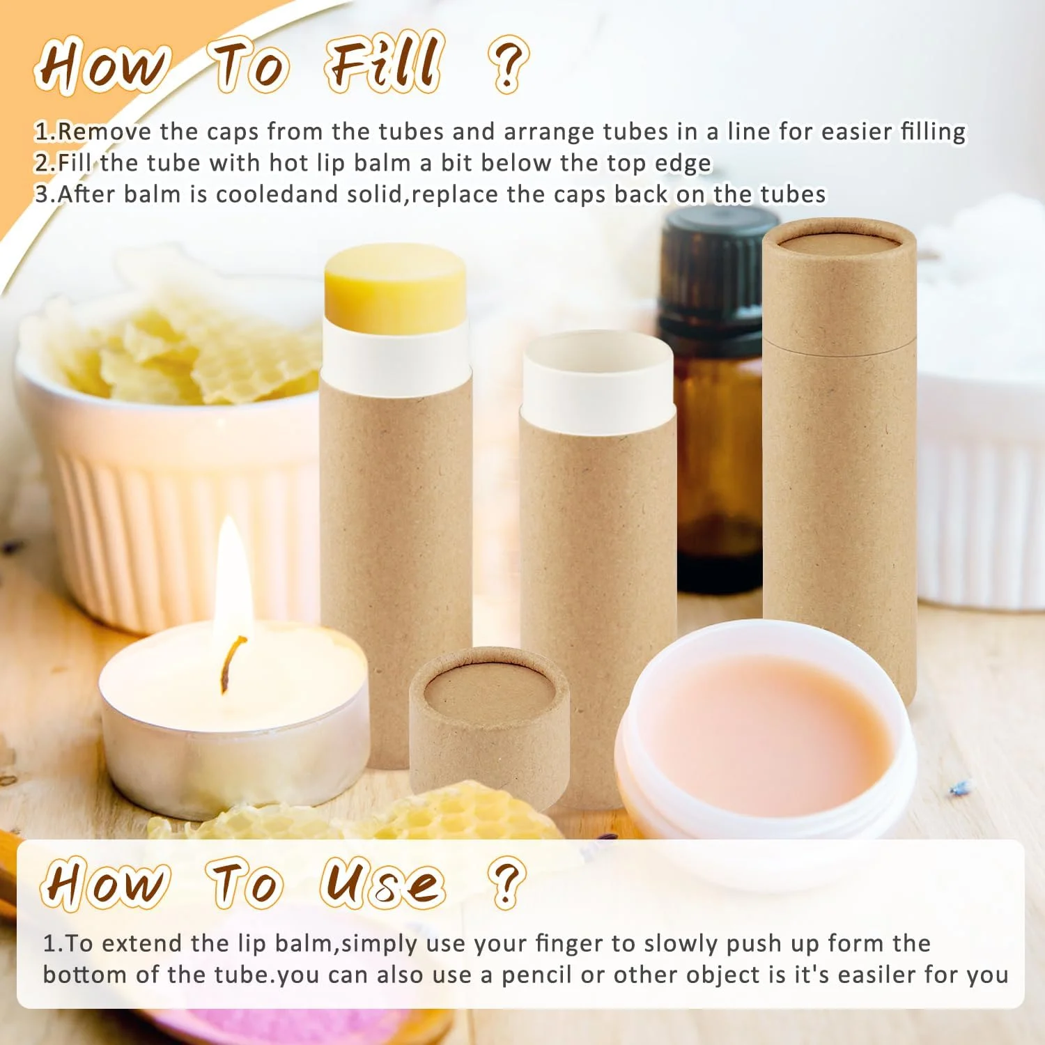 DMuuuDM بسته 10 عددی لوله های مقوایی 2 اونسی دئودورانت، نگهدارنده لوله کاغذی کرافت فشاری خالی، ظرف گرد جامد زیست تخریب پذیر مقوایی برای لوسیون های خانگی DIY، استیک های دئودورانت بدن - قهوه ای