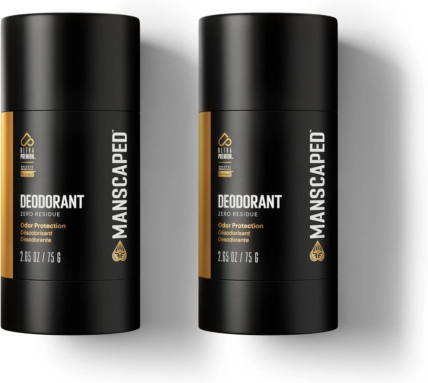 دئودورانت فوق العاده با کیفیت Manscaped Refining The Gentleman، فرمول شفاف بدون آلومینیوم، نرم و راحت با رایحه ادکلن با کیفیت برای محافظت از بوی زیر بغل، بسته 2 عددی