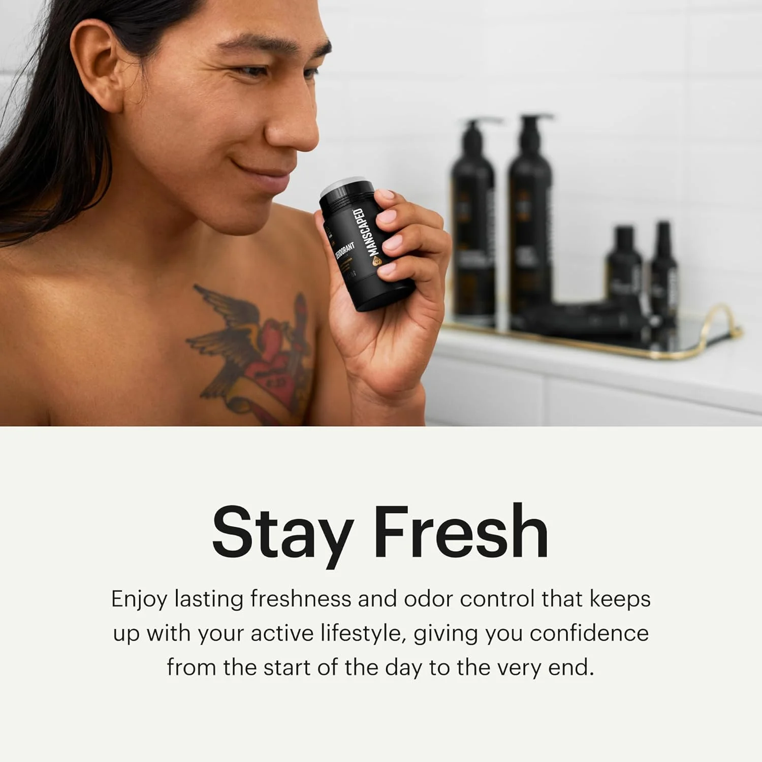 دئودورانت فوق العاده با کیفیت Manscaped Refining The Gentleman، فرمول شفاف بدون آلومینیوم، نرم و راحت با رایحه ادکلن با کیفیت برای محافظت از بوی زیر بغل، بسته 2 عددی