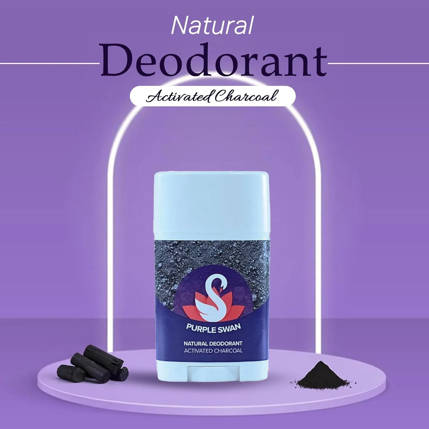 بالم استیک دئودورانت زغالی PURPLE SWAN برای آقایان و بانوان، دئودورانت بدون آلومینیوم با روغن اسانسی یلانگ یلانگ، کنترل 24 ساعته بو و تعریق، رایحه طبیعی ماندگار - 75 گرم بالم استیک دئودورانت زغالی PURPLE SWAN برای آقایان و بانوان، دئودورانت بدون آلومینیوم با روغن اسانسی یلانگ یلانگ، کنترل 24 ساعته بو و تعریق، رایحه طبیعی ماندگار - 75 گرم