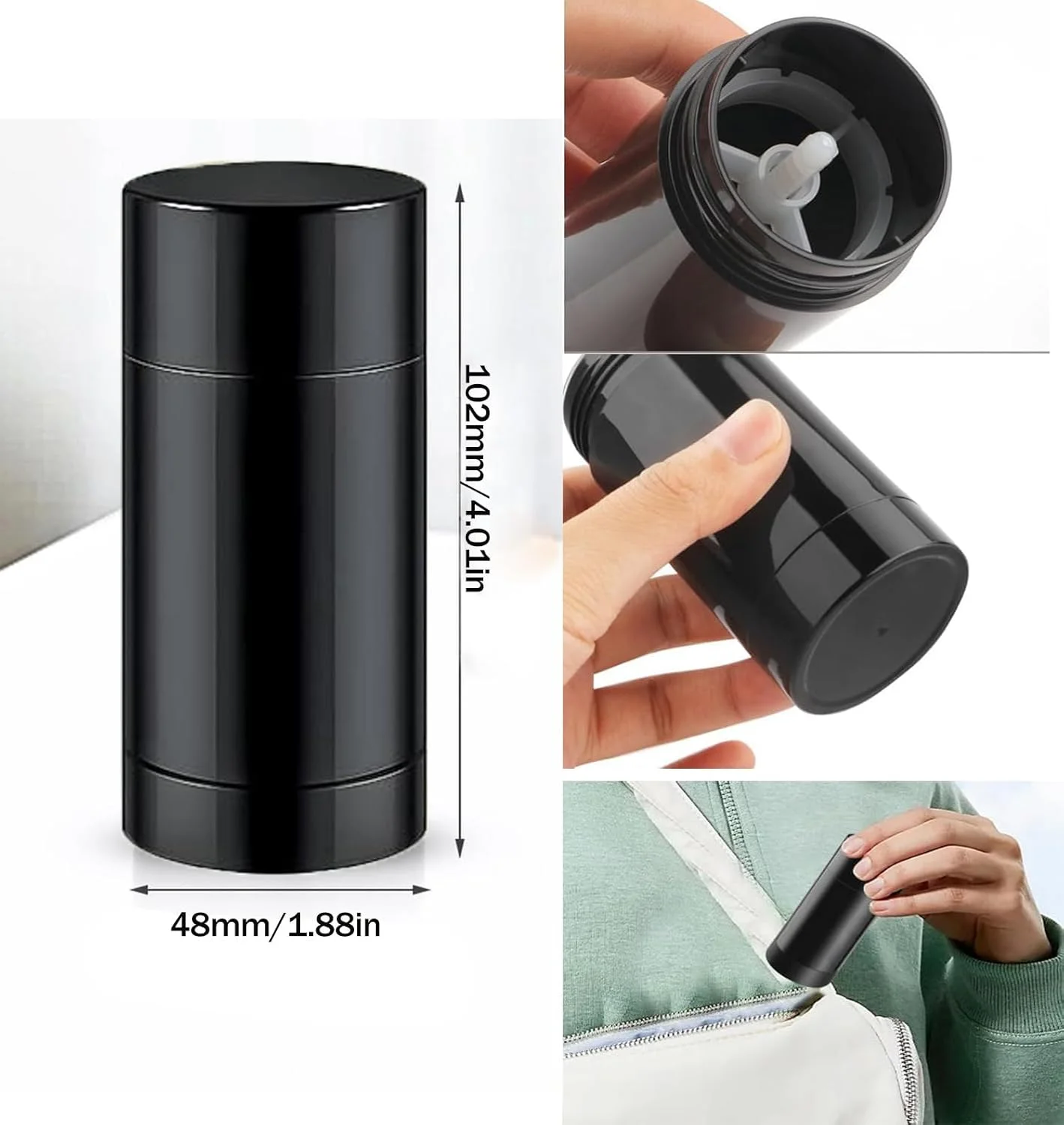 بسته 10 عددی ظرف خالی دئودورانت گرد مینسیلی 75 میلی لیتری، استیک پرکننده چرخشی 2.5 اونسی، ظرف پلاستیکی دئودورانت، لوله های خالی بالم لب، بطری دئودورانت قابل شارژ برای رژ لب، مداد شمعی و چسب لب DIY (مشکی) بسته 10 عددی ظرف خالی دئودورانت گرد مینسیلی 75 میلی لیتری، استیک پرکننده چرخشی 2.5 اونسی، ظرف پلاستیکی دئودورانت، لوله های خالی بالم لب، بطری دئودورانت قابل شارژ برای رژ لب، مداد شمعی و چسب لب DIY (مشکی)