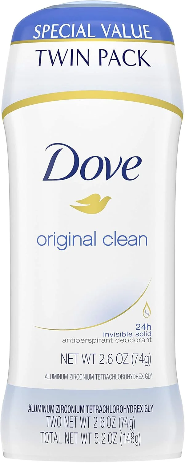 دئودورانت ضد تعریق داو، اورجینال کلین 74 گرم، بسته دو عددی