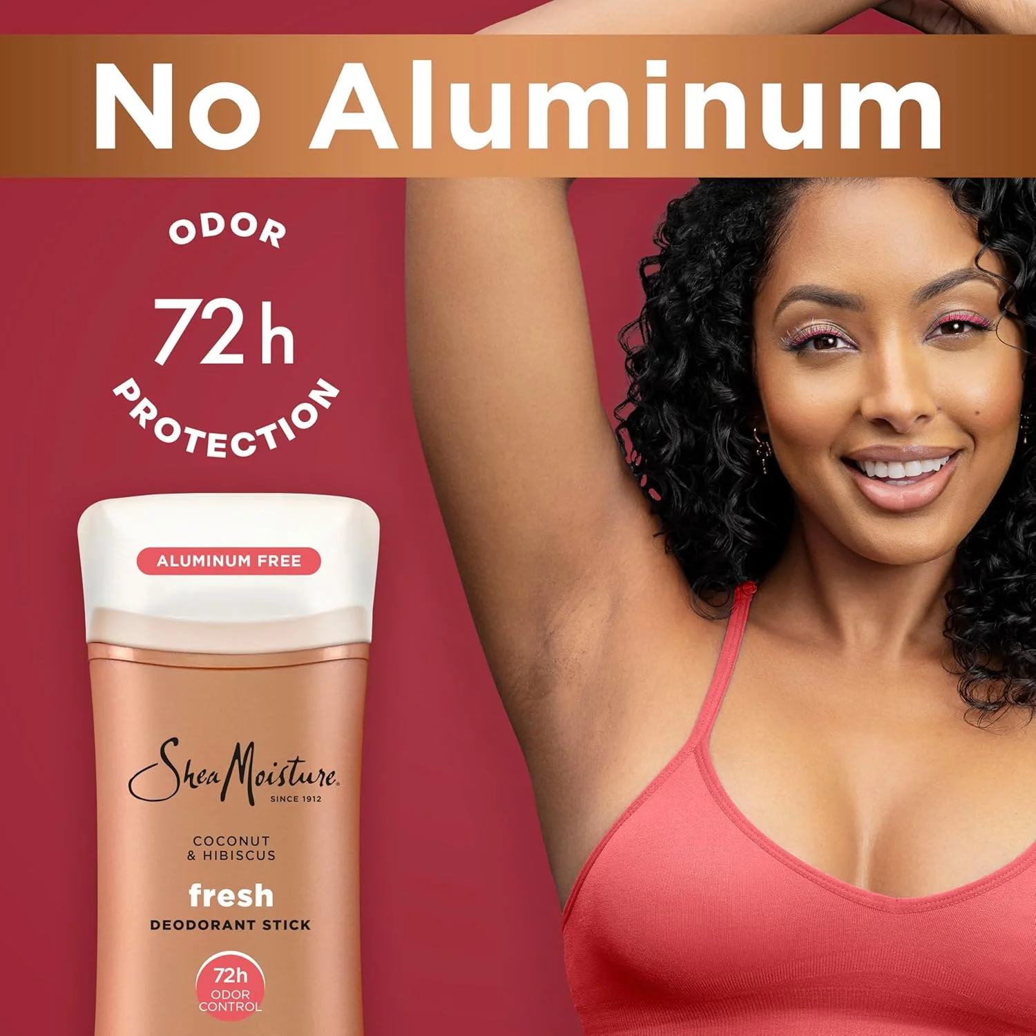 استیک دئودورانت شی مویسچر، کنترل بوی 72 ساعته، نارگیل و هیبیسکوس فرش، بدون آلومینیوم، 74 گرم استیک دئودورانت شی مویسچر، کنترل بوی 72 ساعته، نارگیل و هیبیسکوس فرش، بدون آلومینیوم، 74 گرم