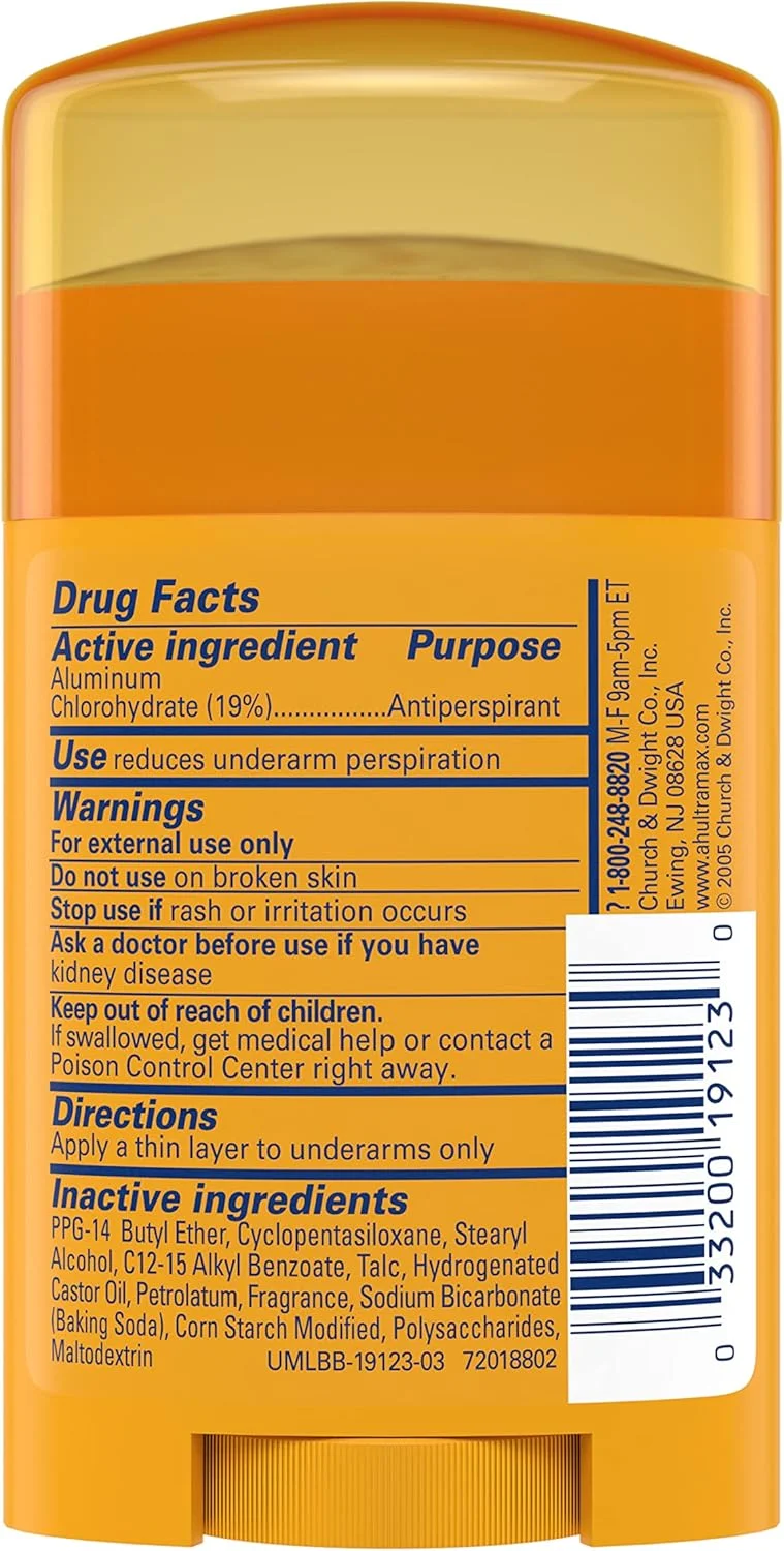 دئودورانت جامد آرم اند همر Ultramax با رایحه پودر تازه، 28 گرم