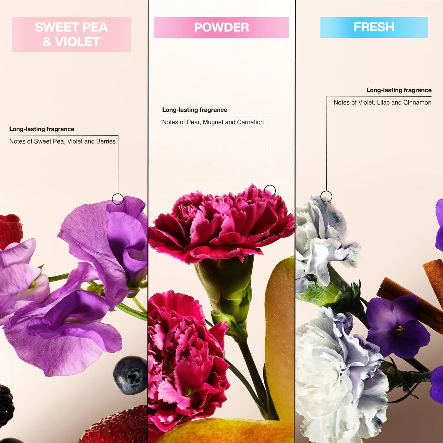 مجموعه 3 عددی دئودورانت ضد تعریق زنانه سواو - پودری، فرش، نخود شیرین و بنفشه، جامد نامرئی ضد لک، بدون تالک، 76 گرم