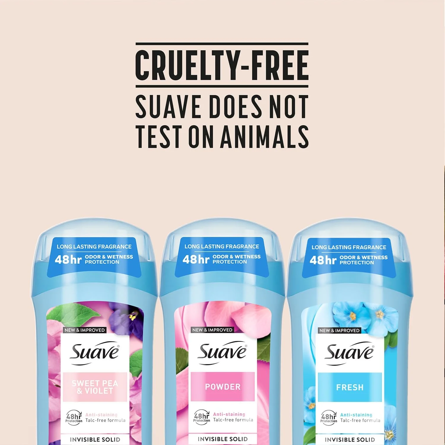 مجموعه 3 عددی دئودورانت ضد تعریق زنانه سواو - پودری، فرش، نخود شیرین و بنفشه، جامد نامرئی ضد لک، بدون تالک، 76 گرم