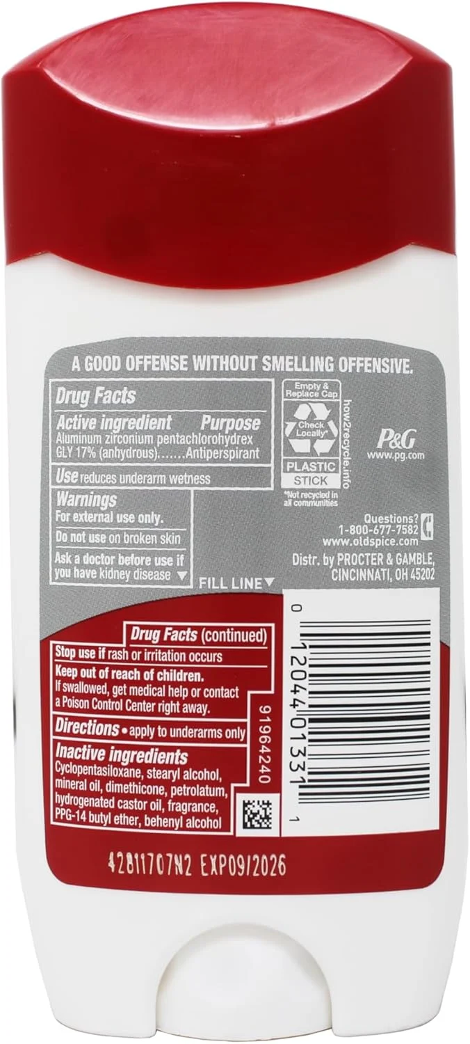 ضد تعریق و خوشبو کننده الد اسپایس های اندورنس، جامد نامرئی، گیم دی، 85 گرم