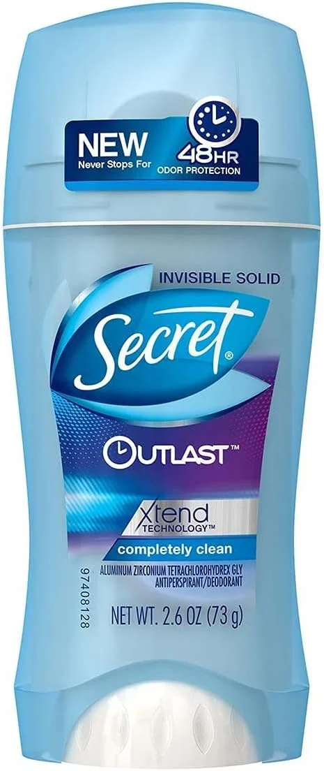 Secret Outlast Xtend Antiperspirant Deodorant Invisible Solid Completely Clean Pack of 4 Multi