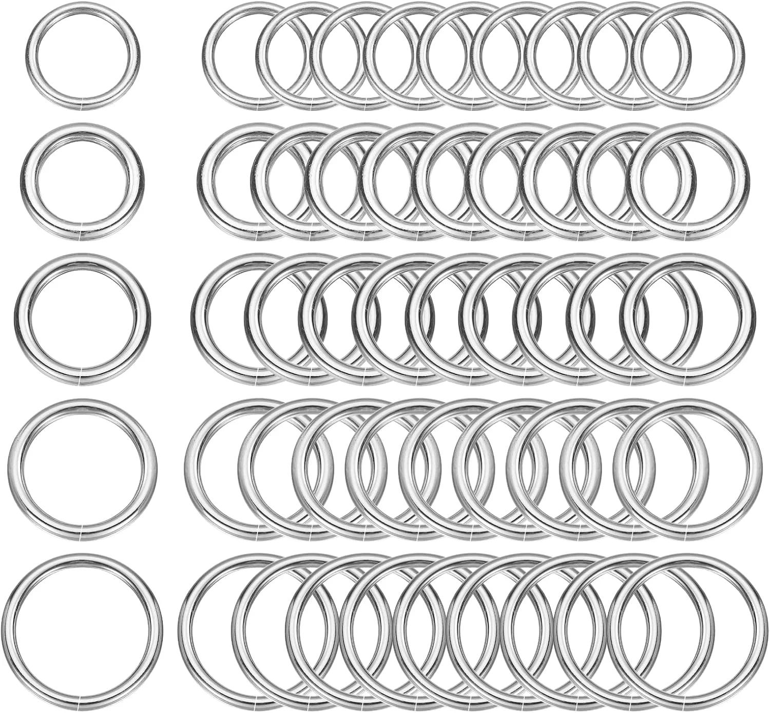 سگک حلقه ای Sourcing Map مدل O-Ring بسته ۵۰ عددی