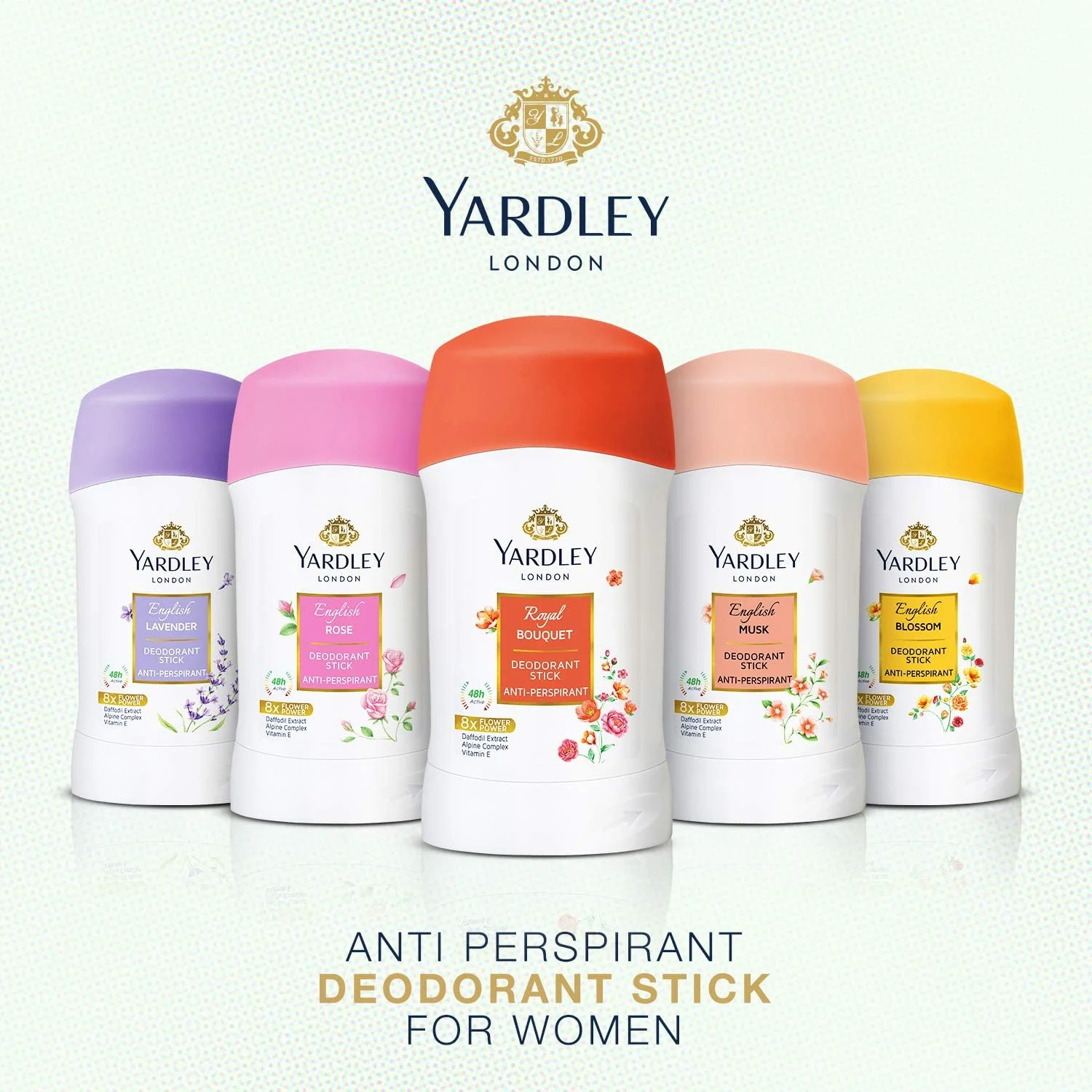 استیک ضد تعریق و دئودورانت رز انگلیسی یاردلی، 50 میلی لیتر - طراوت تمام روز، اعتماد به نفس بدون عرق