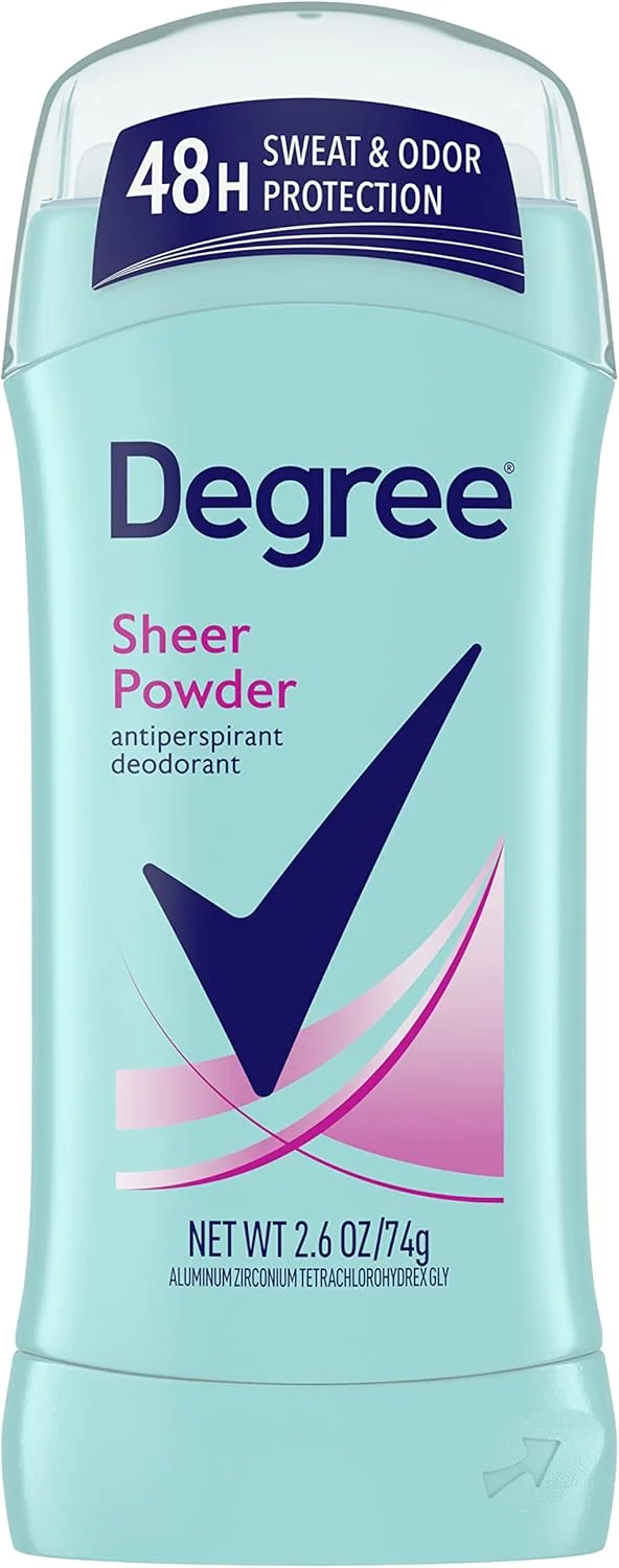 دئودورانت ضد تعریق زنانه Degree Original، محافظت 48 ساعته در برابر عرق و بو، پودر شفاف، 74 گرم