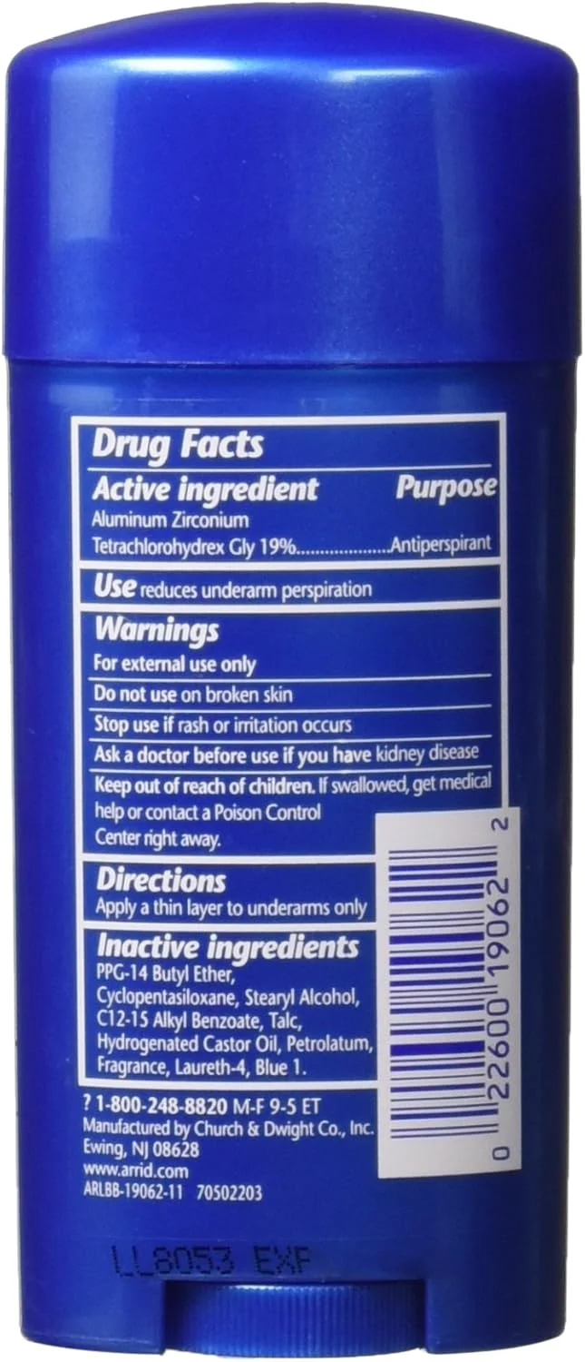 استیک ضد تعریق و دئودورانت جامد معمولی آرید XX Wide، 76 گرم (بسته 6 عددی)