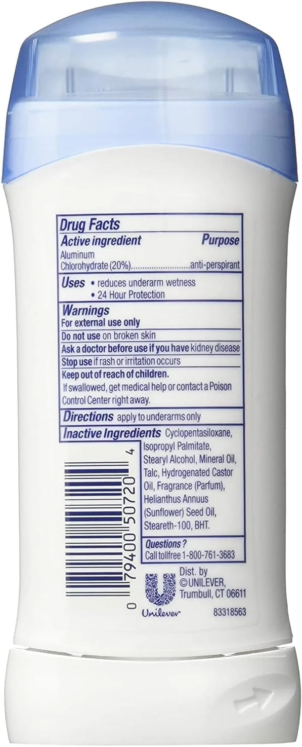 دئودورانت ضد تعریق داو، جامد نامرئی، رایحه پودری، 147 گرم - بسته 2 عددی