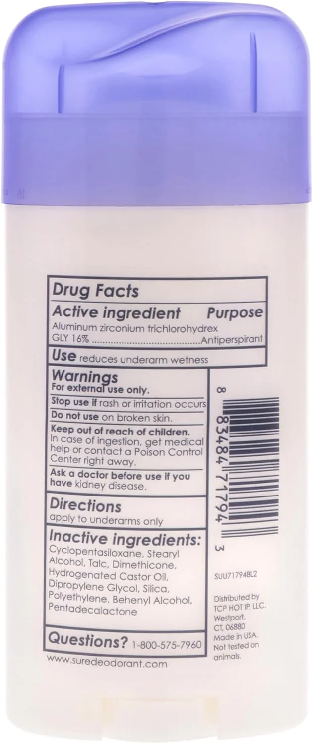 Sure Original Solid Unscented, Anti-Perspirant Deodorant 2.70 oz