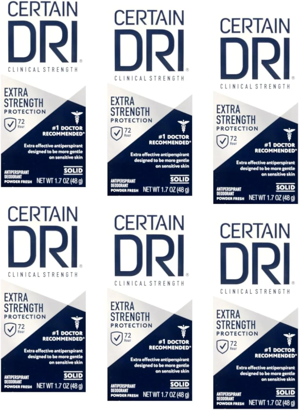 ضد تعریق جامد سِرتین دِرای 50 گرمی (بسته 6 عددی)