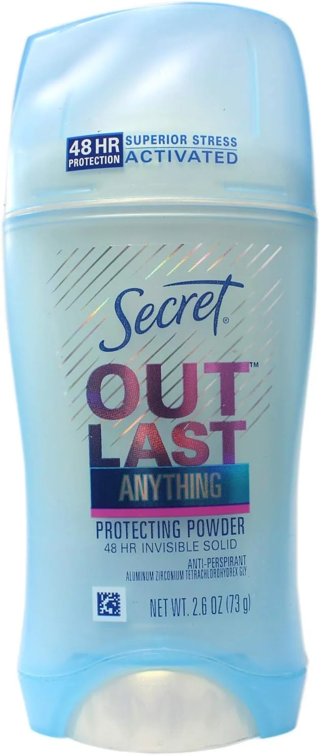 مام ضد تعریق زنانه سکرت اوت لست، جامد نامرئی، پودر محافظ، 73 گرم (بسته 3 عددی)