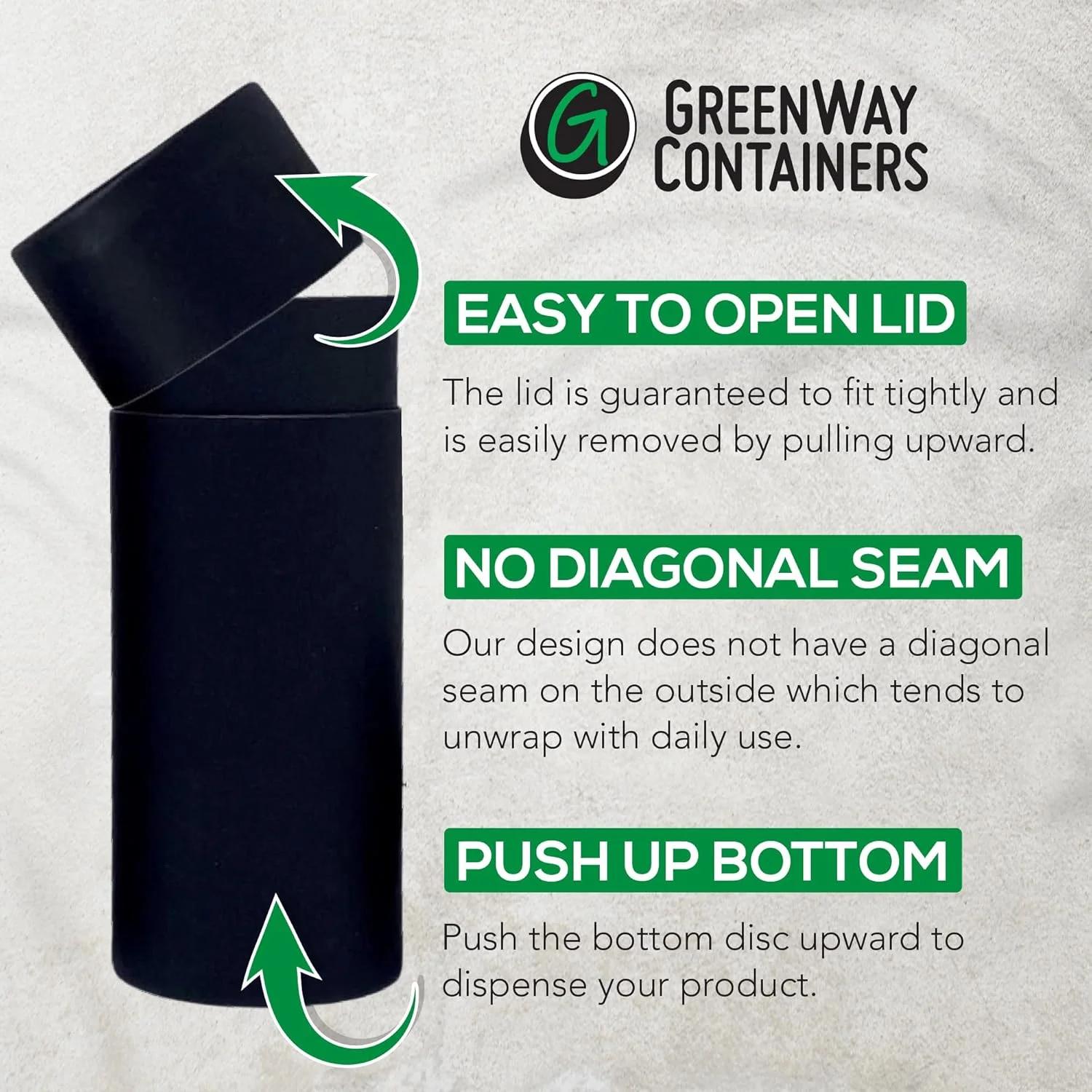 ظروف استوانه ای مقوایی کرافت 70 گرمی GREENWAY CONTAINERS با درب - بسته 6 عددی، مناسب عطر جامد، قابل پر کردن مجدد، لوازم آرایشی DIY - استوانه های خالی لوسیون دئودورانت، کرافت - قهوه ای